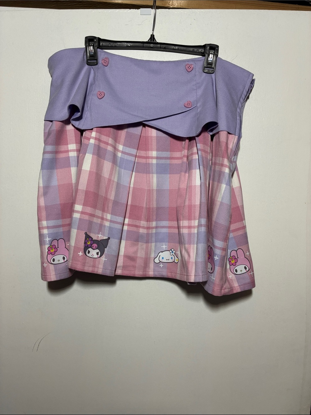 Hello kitty mini skirt Cute Pastel Plaid Mini Skirt